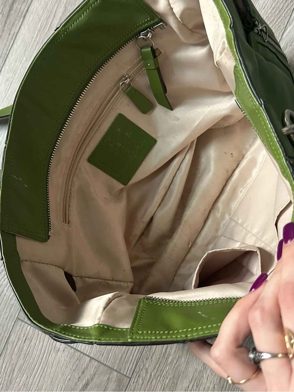 Green Coach Gallery Tote Bag - Picture 5 of 11